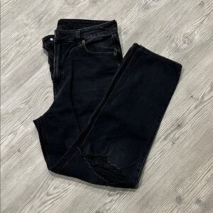 American Eagle Black Distressed Jeans